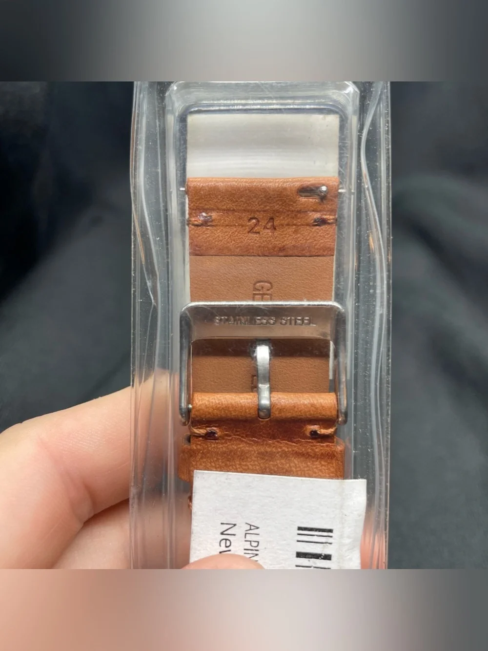 Alpine International Tan Leather Watch Band